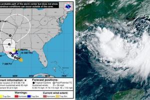 Тропический шторм Барри угрожает Луизиане. На фото вид на ураган из космоса
